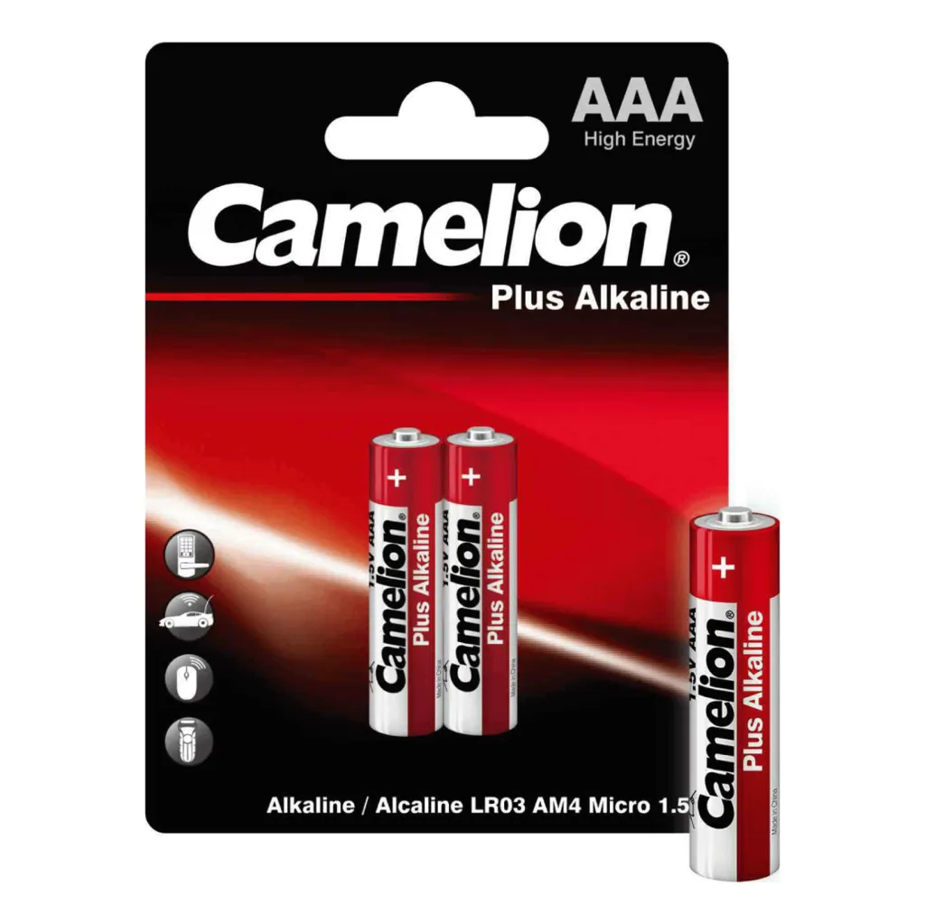 Батарейки Camelion ААА LR03 Plus Alkaline 2шт BP-2 24