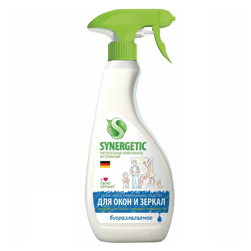 Средство Synergetic для мытья стекол 500мл