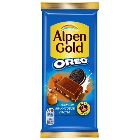 Шоколад Alpen Gold Орео Арахисовая паста 85г