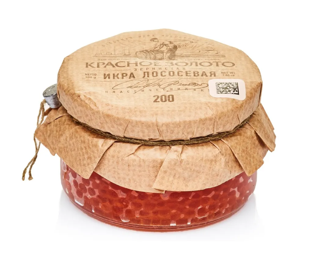 Икра лососевая Красное золото зернистая ст/б 200 г