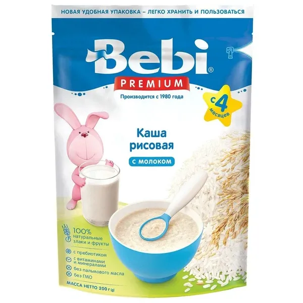 Каша Bebi Premium мол Рисовая 200г