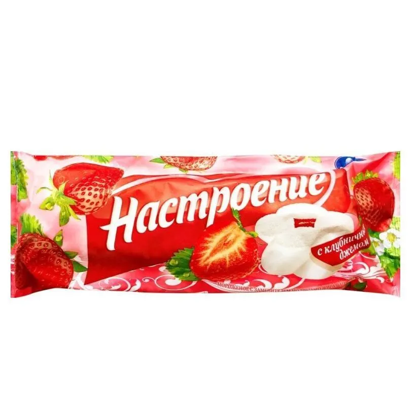 Мороженое Славица Настроение косичка Клубника 500г
