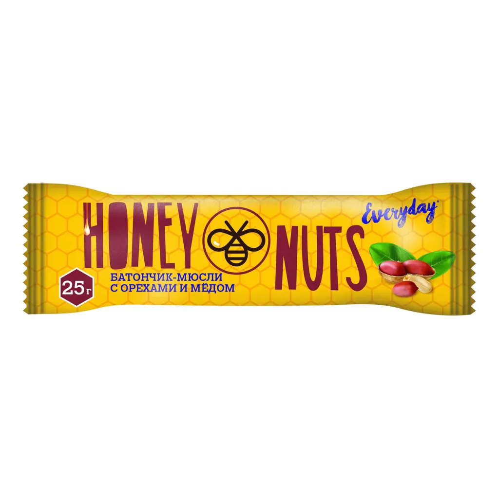 Батончик EVERYDAY GRANOLA Мюсли орехи мед 25г