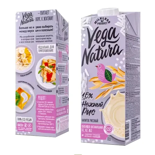 Напиток Vega natura Нежный рис 1,5% 1л