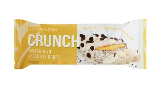 Батончик Crunch Банан с кусочками шоколада 60г
