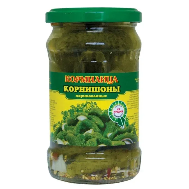 Корнишоны Кормилица (3-6) 370мл ст/б
