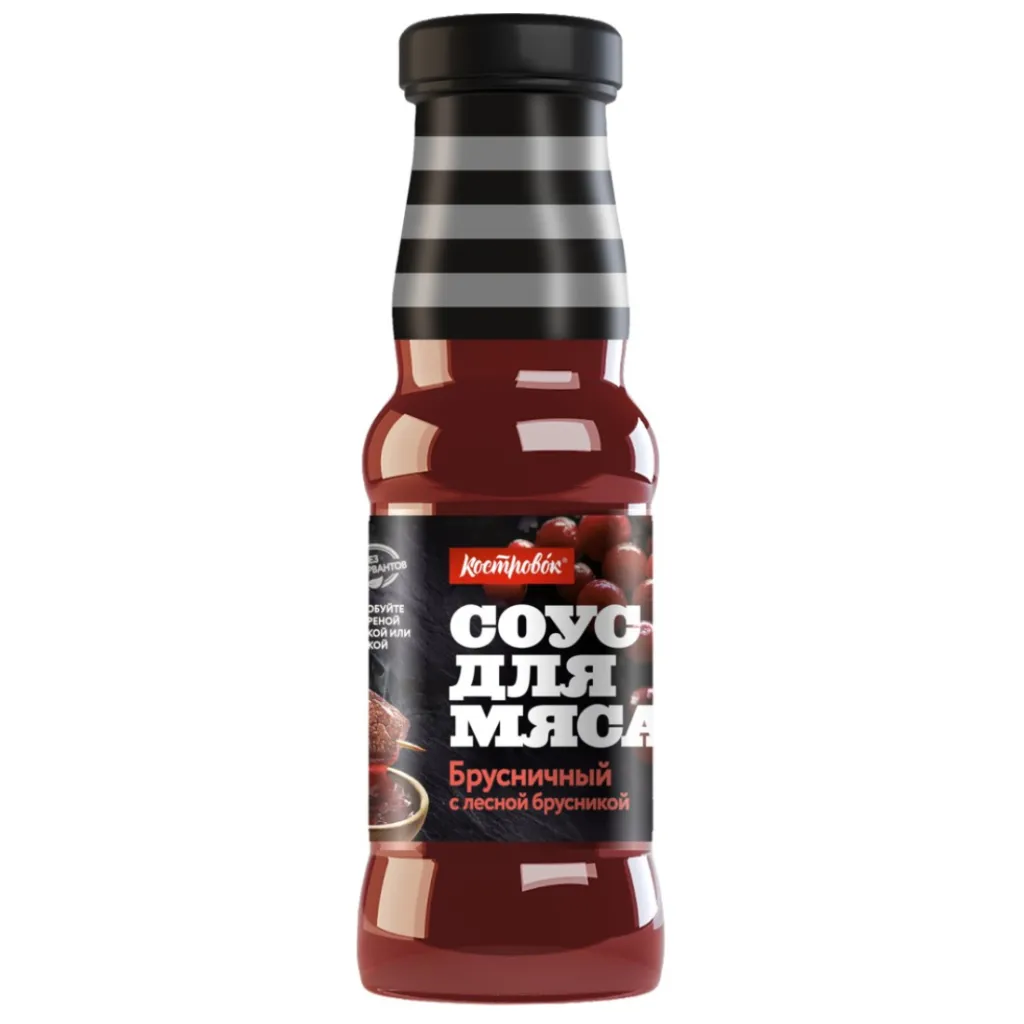 Соус для мяса Костровок Брусничный с лесной брусникой 285г