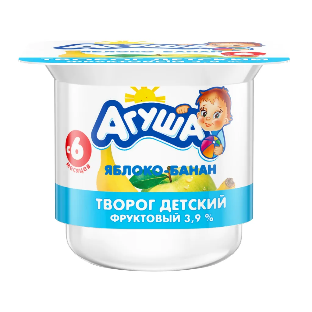 Творог Агуша 3.9% яблоко банан 100г
