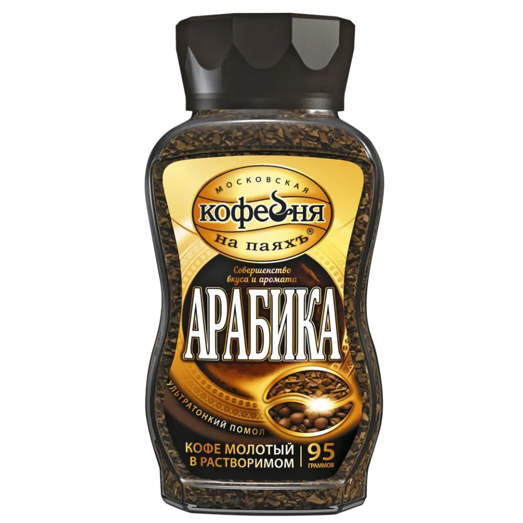 Кофе растворимый с добавлением молотого  МКП Арабика 95г