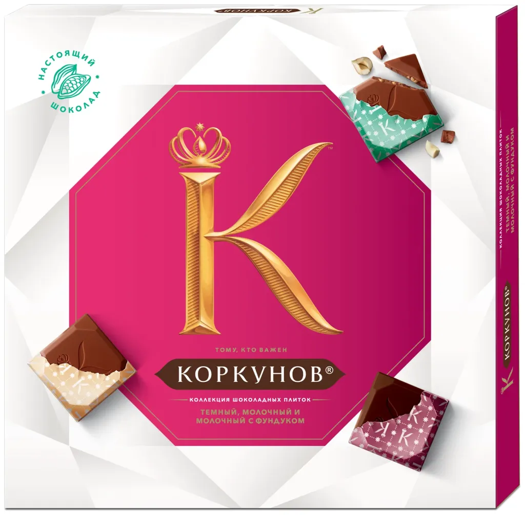 Конфеты Коркунов Коллекция шоколадных плиток 131г