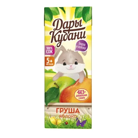 Нектар Дары Кубани 0,2л Яблоко груша