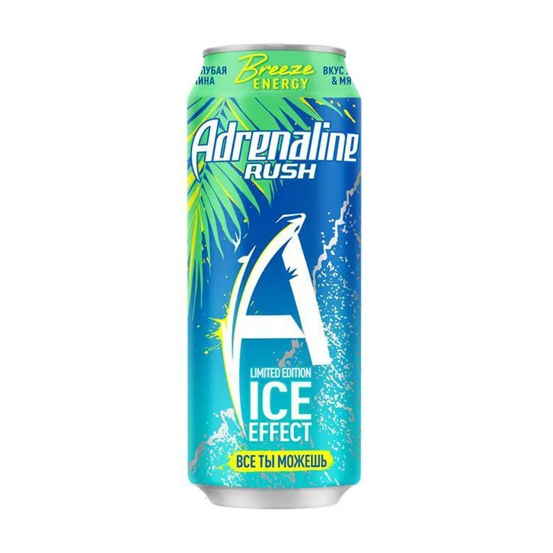 Напиток энергетический Адреналин ж/б 0,449л Rush Бриз
