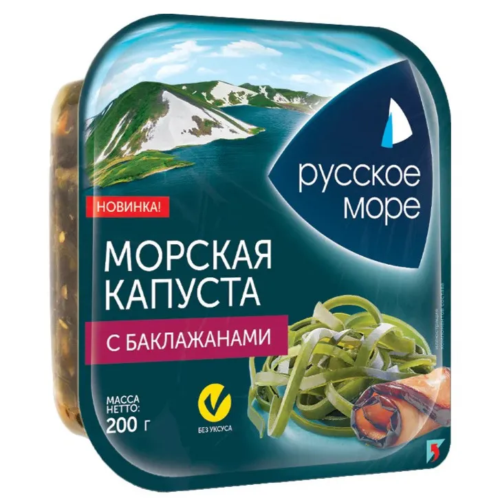 Морская капуста Русское Море по-корейски с баклажанами 200г