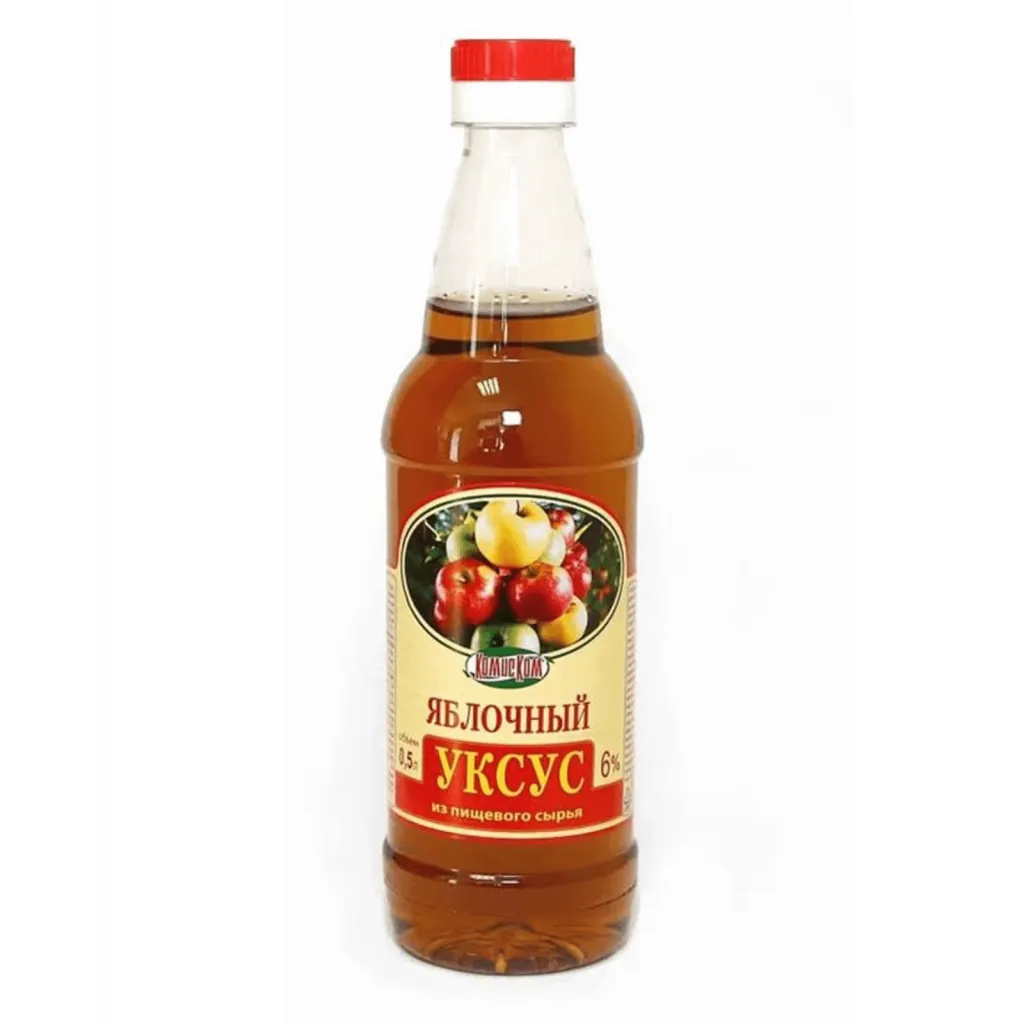 Уксус КомисКом яблочный 6% ст/б 0,5л