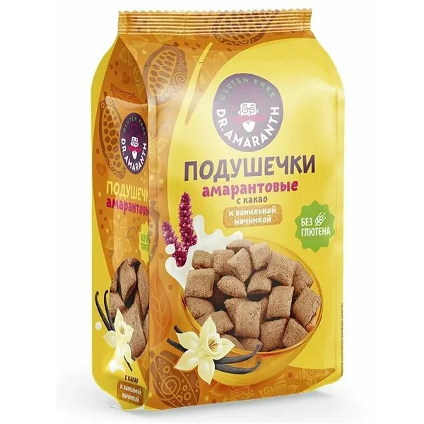 Подушечки Dr AMARANTH амарантовые какао ваниль 100г