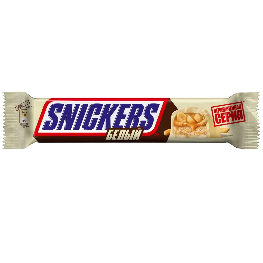 Батончик Snickers Супер Белый 81г