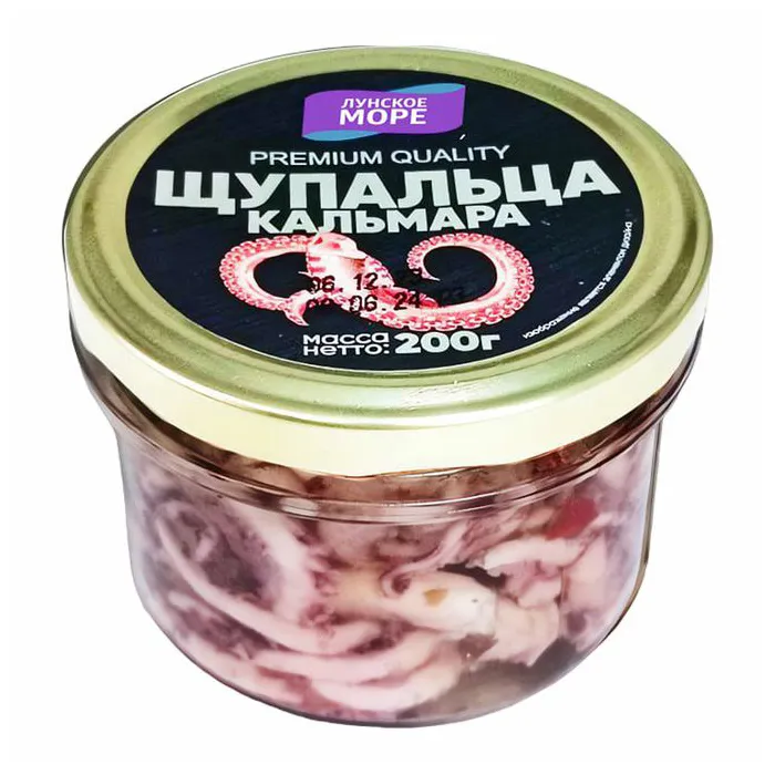 Тушка кальмара в масле Лунское Море ст/б 200г