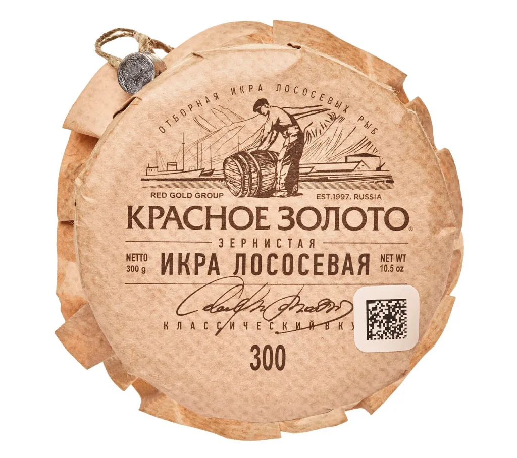 Икра лососевая Красное золото зернистая ст/б 300 г