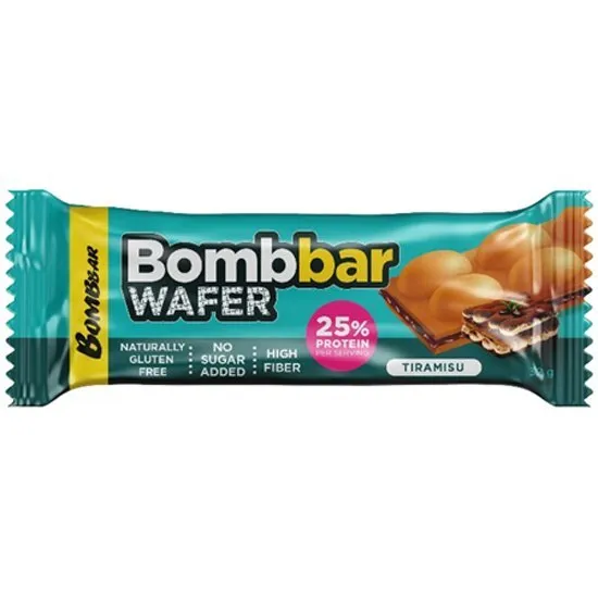 Батончик вафельный Bombbar с шоколад орех пастой со вкусом Тирамису 32г
