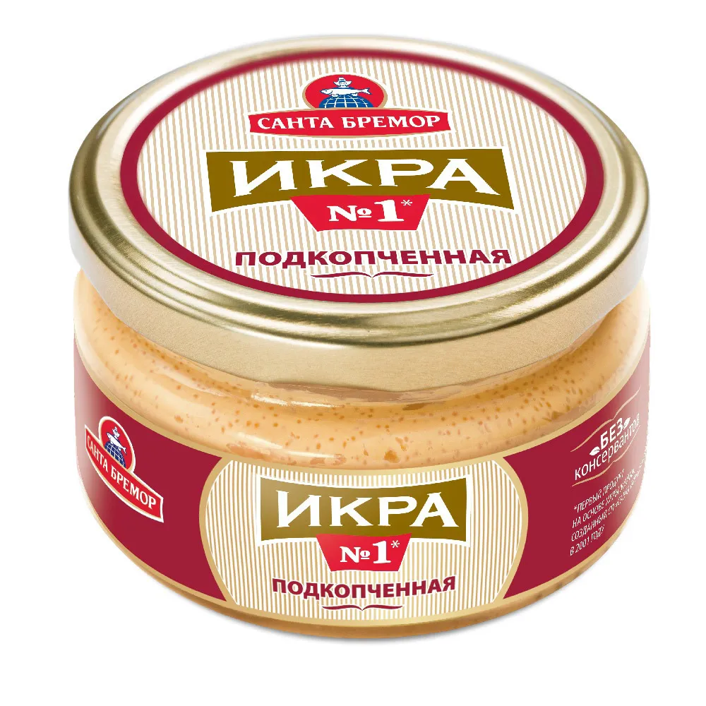 Икра Санта Бремор деликатесная подкопченая 180г