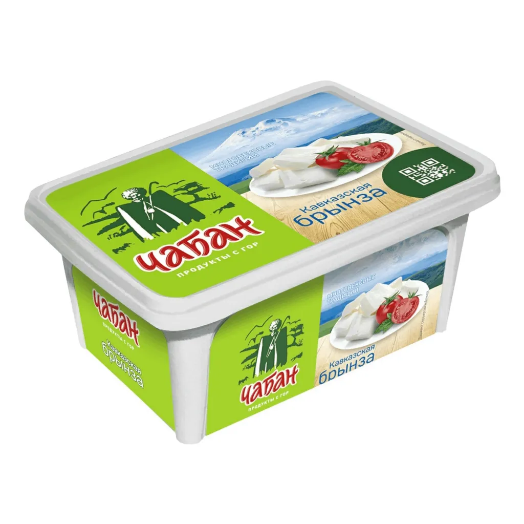 Сыр Брынза Кавказская 40% Чабан в/у 490г