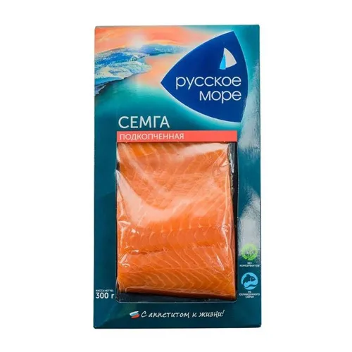 Семга Русское Море подкопч филе кусок в/у 300г