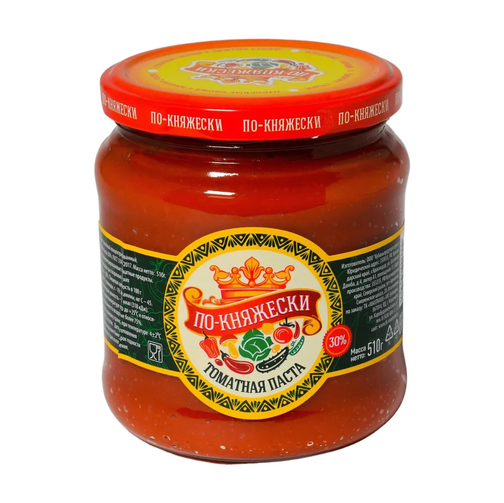 Томатная паста По-Княжески 28% ст/б 500мл