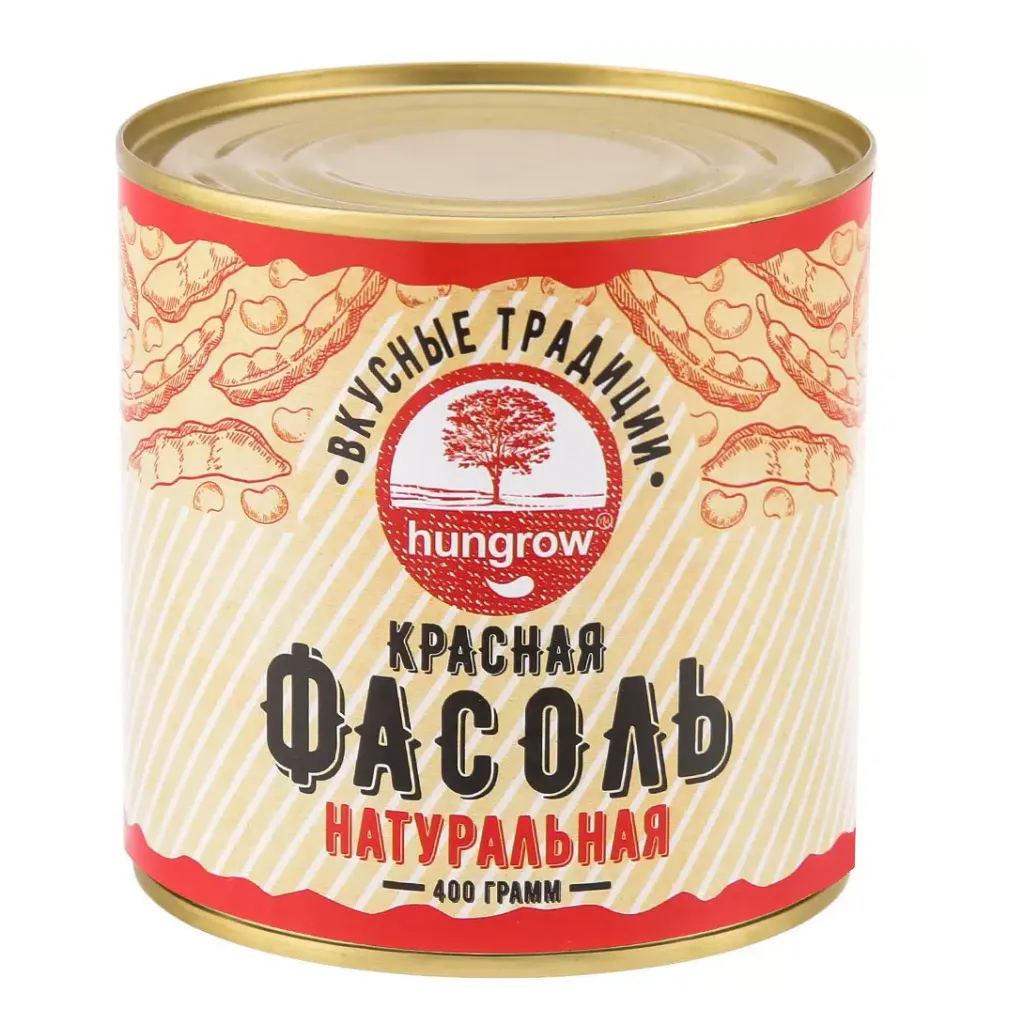 Фасоль красная натуральная Хангров ж/б 400г