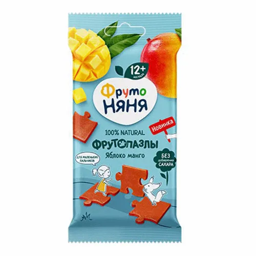 Фруктовые пазлы ФрутоНяня из яблок и манго 20г