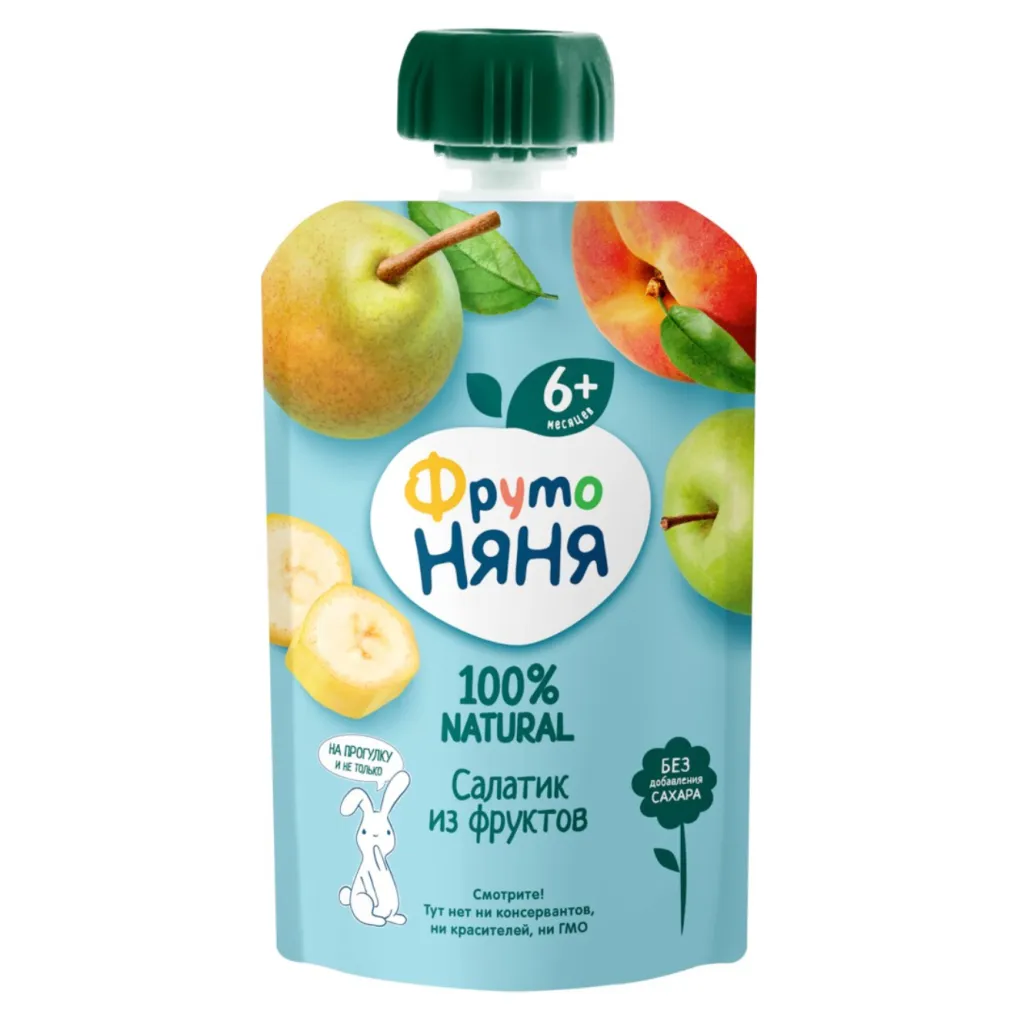 Пюре ФрутоНяня Салат из фруктов 90г