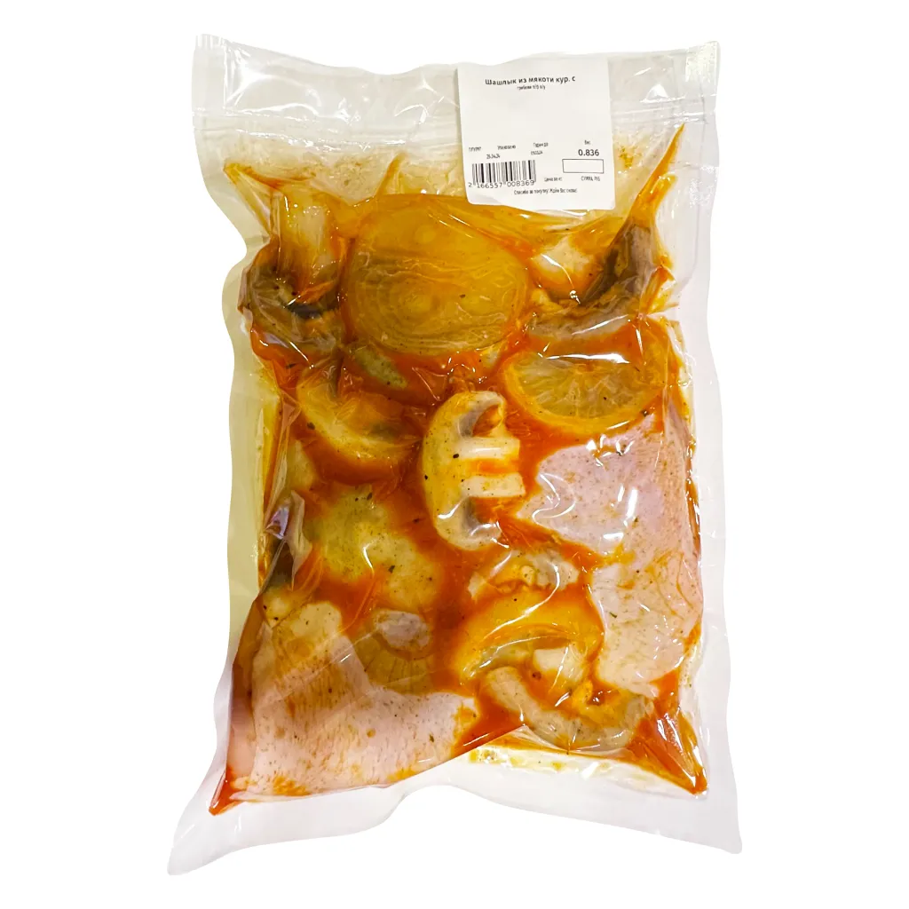 Шашлык из мякоти кур. с грибами п/ф в/у