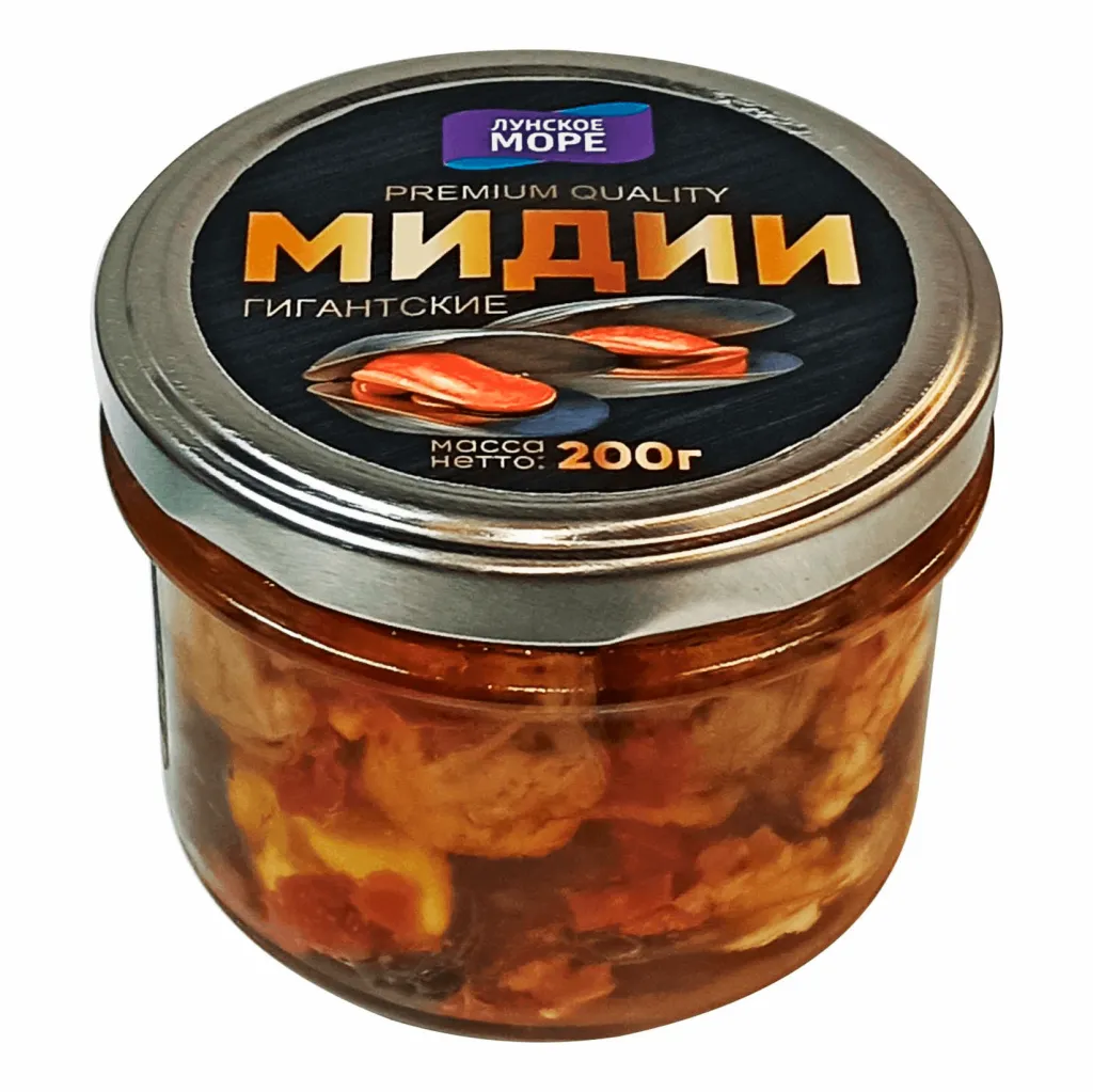 Мидии Лунское Море в масле ст/б 200г