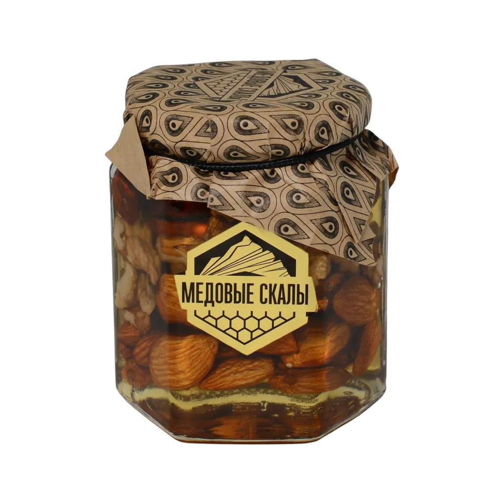 Мёд Медовые скалы С орехами 250г