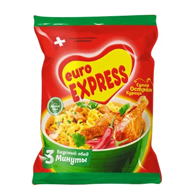 Лапша Euro Express б/п супер Курица острая м/у 60г