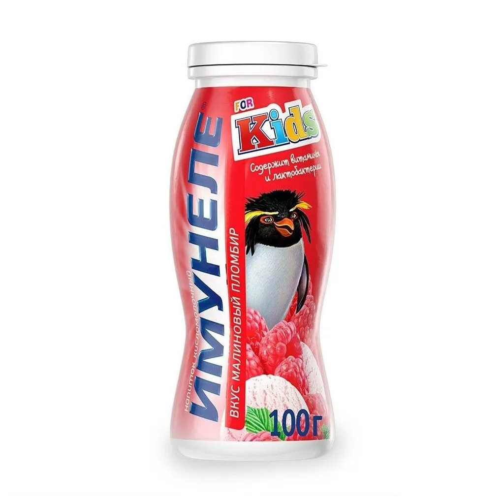 Напиток Имунеле for Kids 1.5% малиновый пломбир 100г