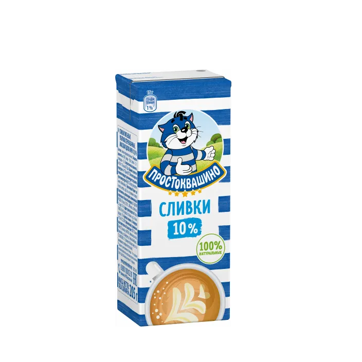 Сливки Простоквашино 10% стер 0,2л