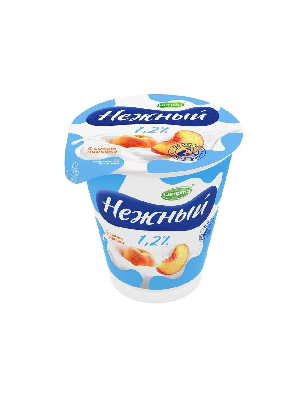 Йогуртный продукт Нежный 1.2% с соком персика 320г