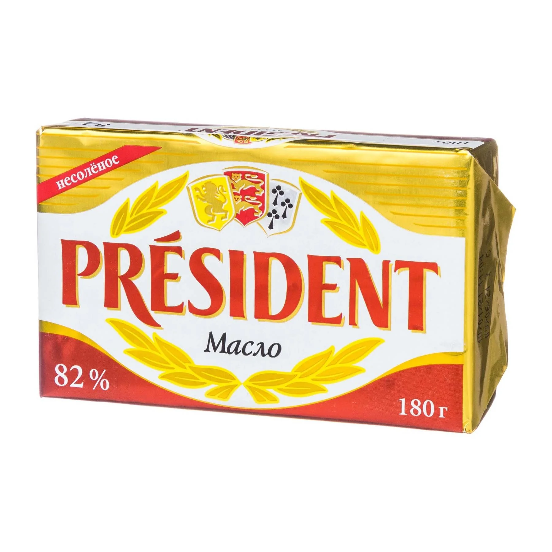 Масло сливочное President 82% 180г