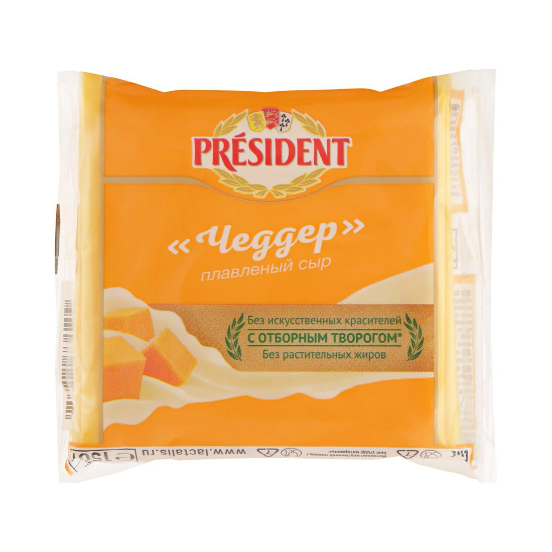 Сыр плавленый President Мастер бутерброда Чеддер 40% 150 г