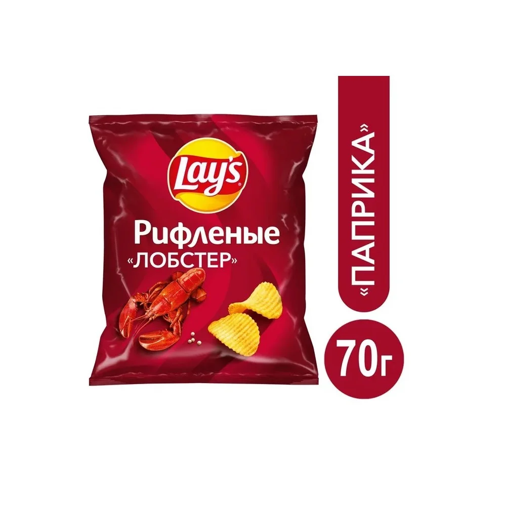 Чипсы Лейс Рифленые Лобстер 70 г