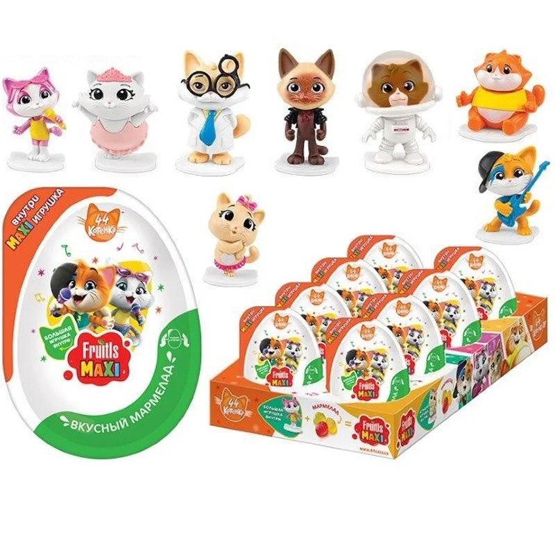 Яйцо пласт FRUITLS MAXI Cats с мармеладом с игрушкой