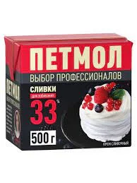 Сливки Петмол 33% сливочн 500 г