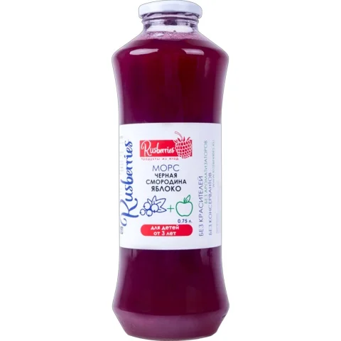 Морс Rusberries натуральный Ягодный ст/б 0,75л Черная смородина
