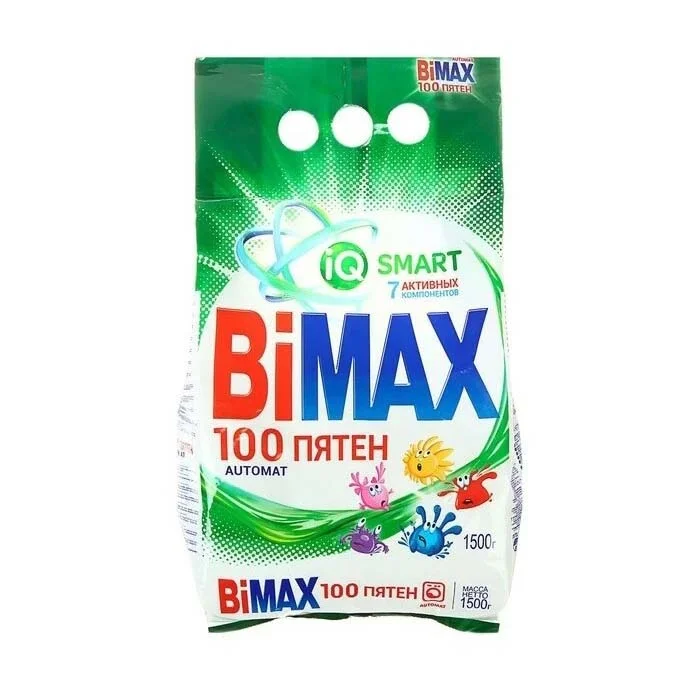 Порошок Bimax авт 100 пятен 1,5кг
