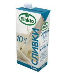Сливки Элакто 10% 1л