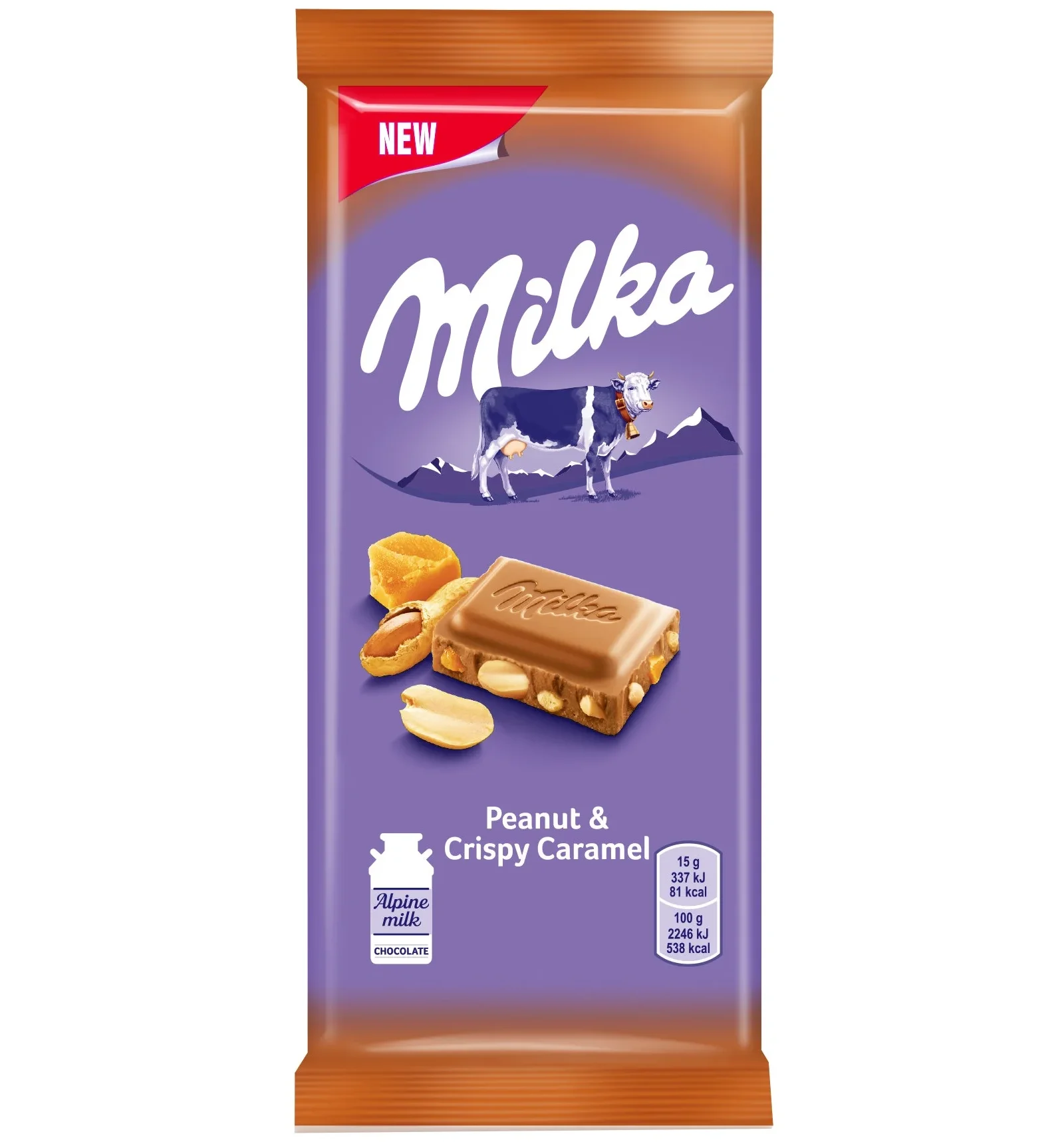 Шоколад Милка Пинат Криспи карамель