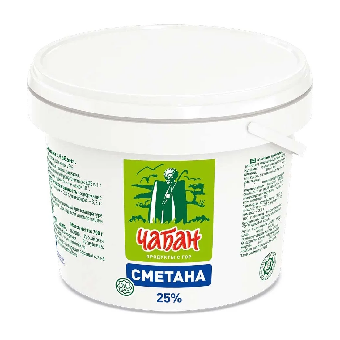 Сметана Чабан 25% 700г