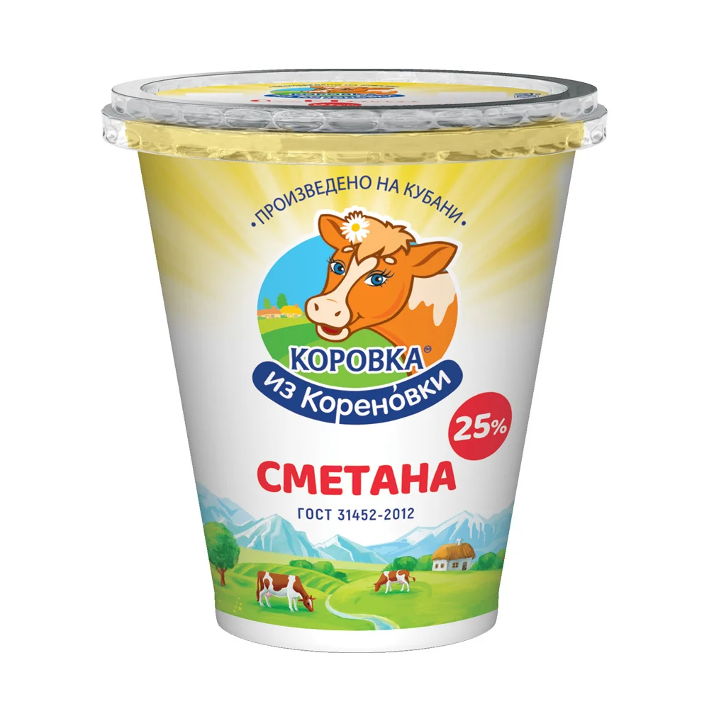 Сметана Коровка из Кореновки 25% 300г