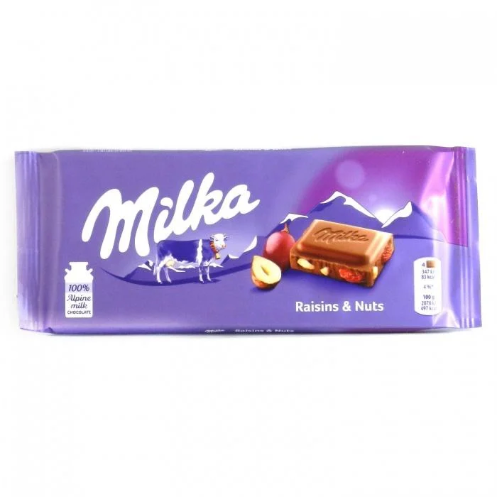 Шоколад Милка Изюм-Фундук 100г