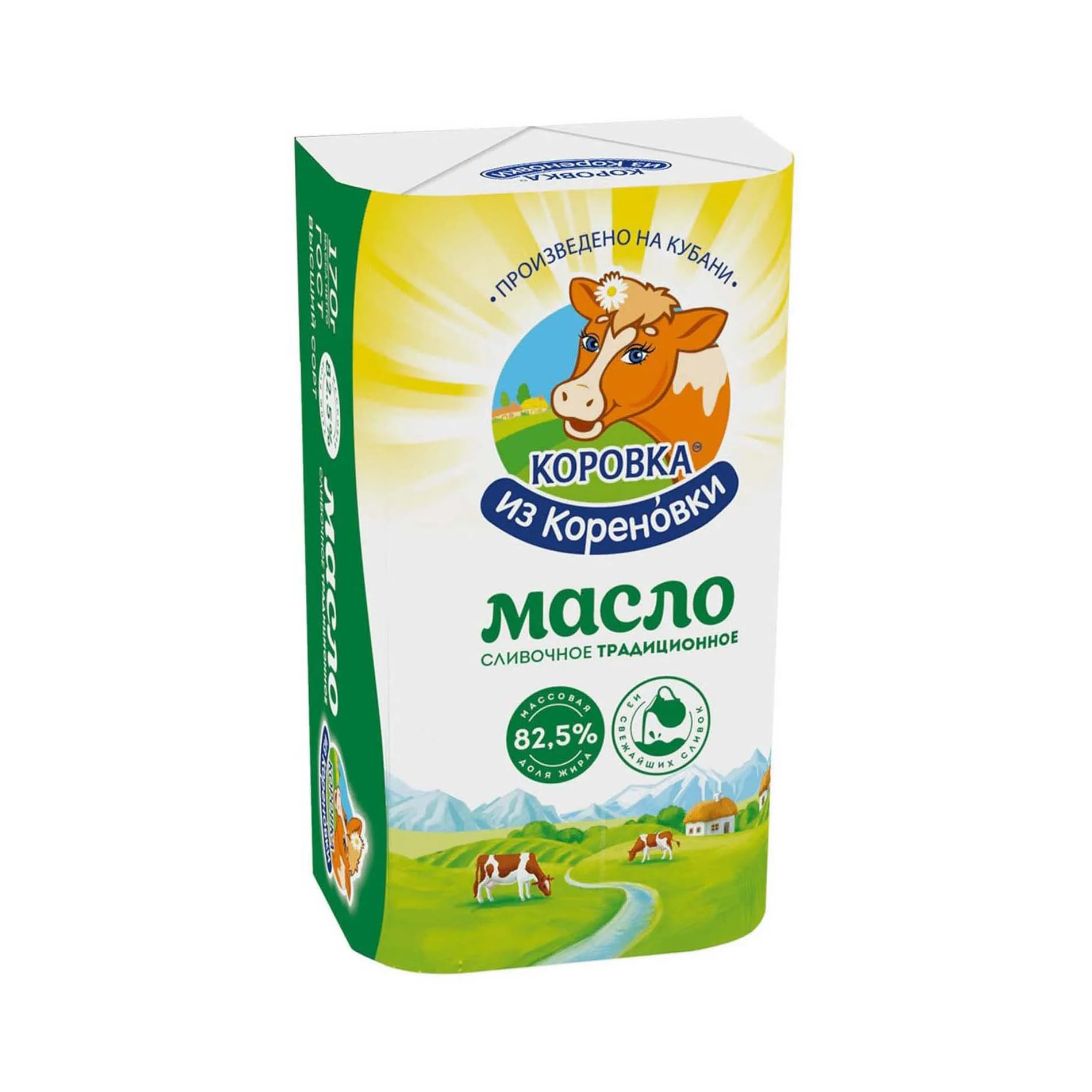 Масло сливочное Коровка из Кореновки сладкосливочн 82.5% 170г
